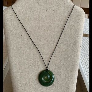 Maori Style Jade Koru Necklace By Ewan Parker